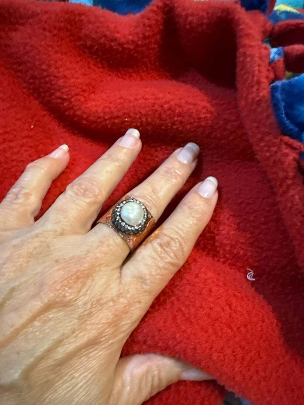 Freshwater Pearl Cuff Statement Ring - Ajustable - image 1